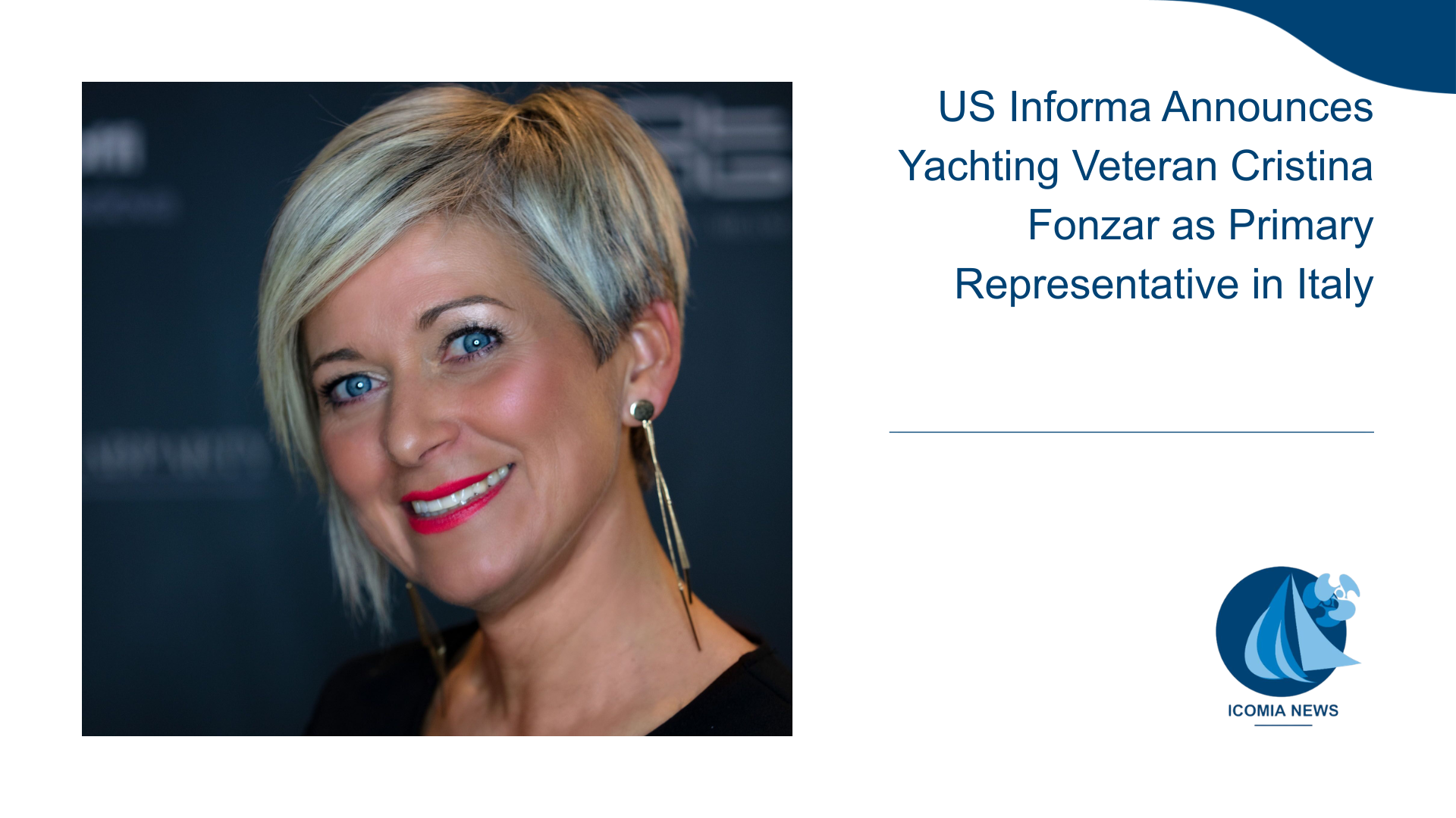 US Informa Announces Yachting Veteran Cristina Fonzar as Primary Representative in Italy